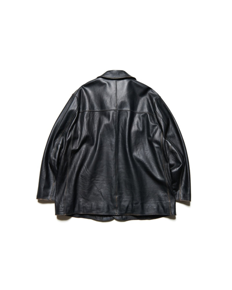 uniform experiment / LEATHER CAR COAT / BLACK / UE-252000
