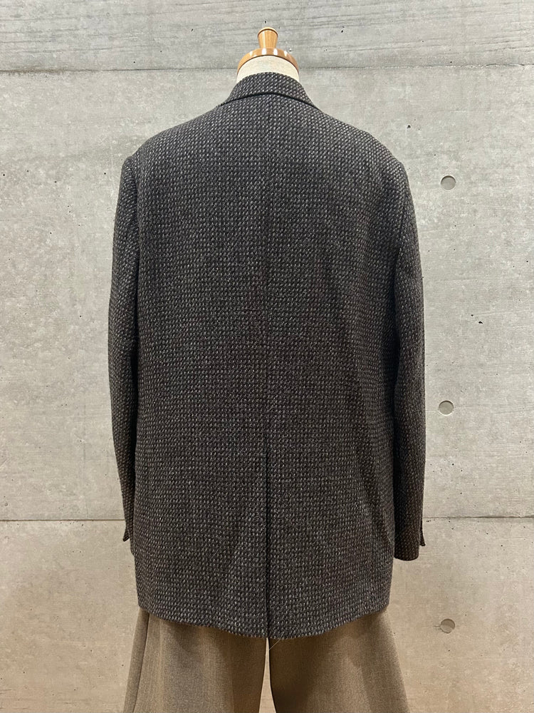 AURALEE / ALPACA WOOL SILK TWEED OVER JACKET / GRAY BROWN HAIRLINE  / A25AJ05LS