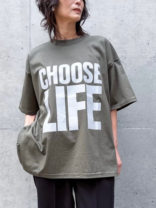 KATHARINE HAMNETT / SLOGAN BIG TEE / ARMY / TKH-T01