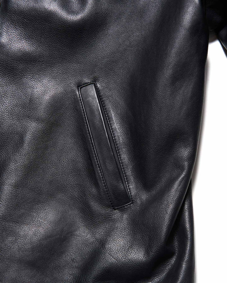SOPHNET. / LEATHER COACH BLOUSON / BLACK / SPNT-262029