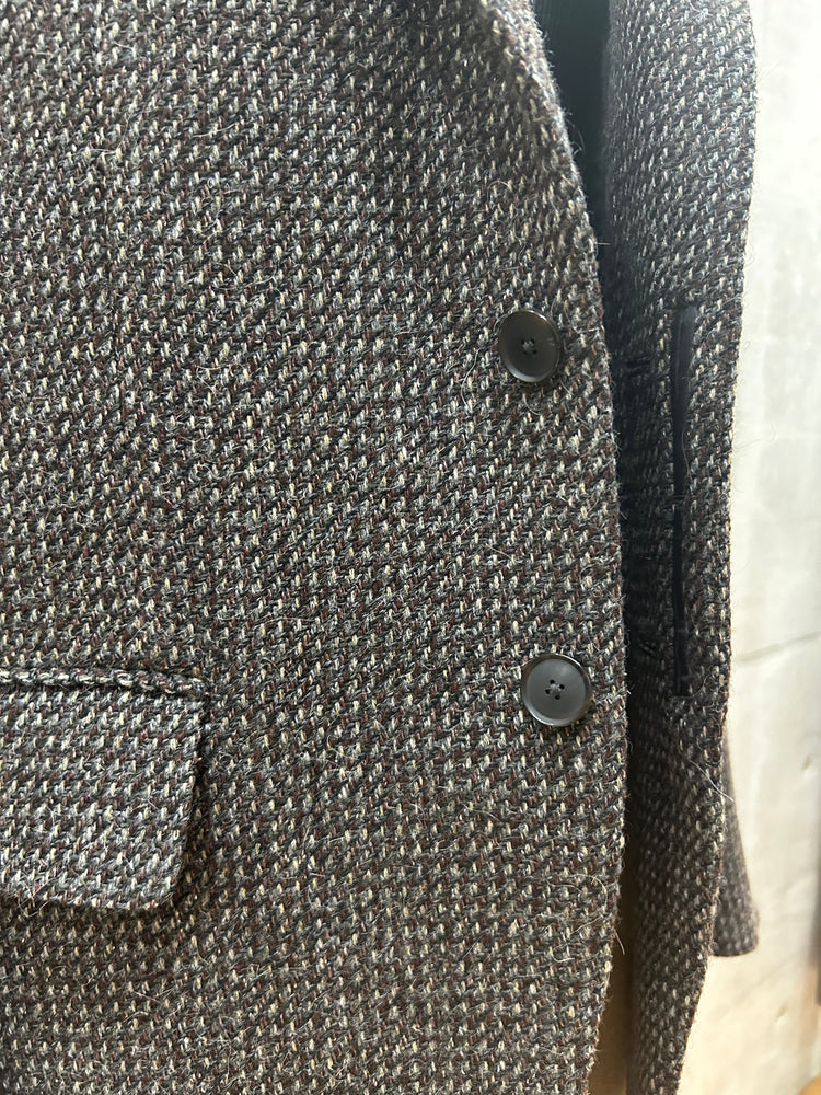 AURALEE / ALPACA WOOL SILK TWEED OVER JACKET / GRAY BROWN HAIRLINE  / A25AJ05LS