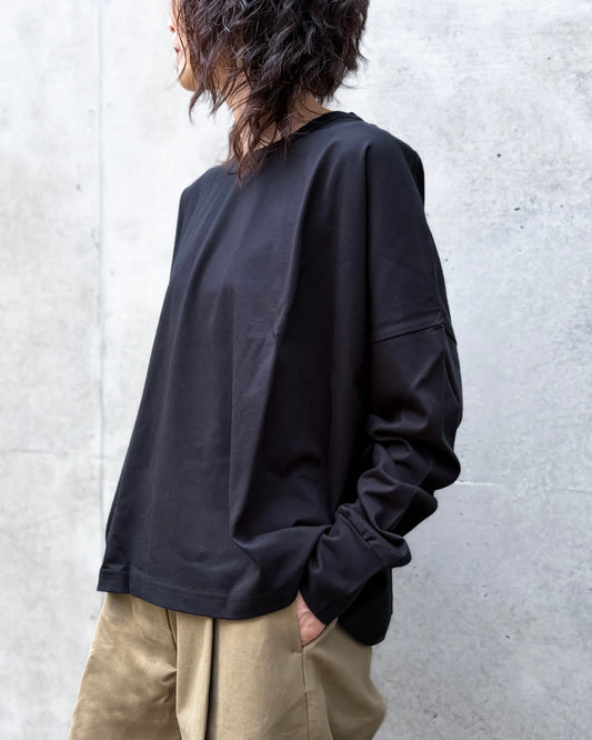 STUDIO NICHOLSON / LOOP LONG SLEEVE T-SHIRT / BLACK