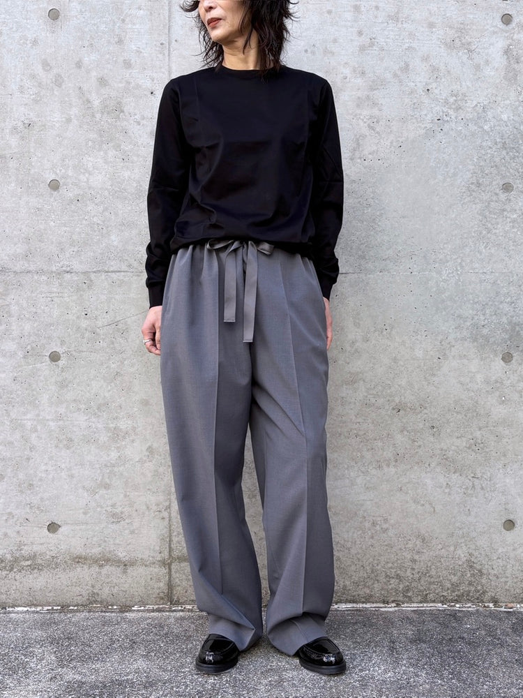 ASTRAET / ポリエステル イージー ワイドテーパードパンツ / MD.GRAY / 54142360008