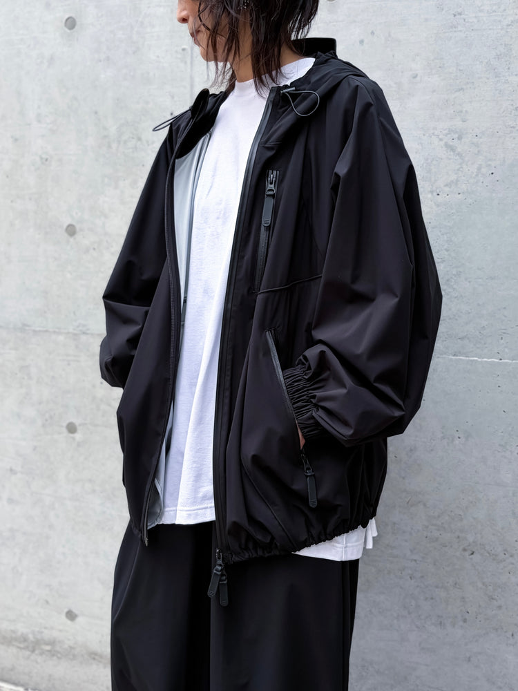 någonstans / hoodie balloon blouson / black / 470JS130-0371