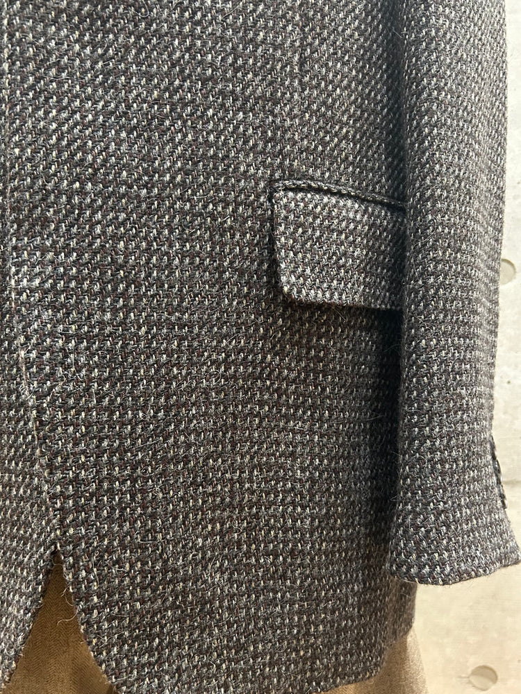 AURALEE / ALPACA WOOL SILK TWEED OVER JACKET / GRAY BROWN HAIRLINE  / A25AJ05LS