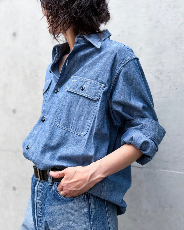 MADISONBLUE / HAMPTON CHAMBRAY SHIRT(OW) / NAVY / MB000-5003