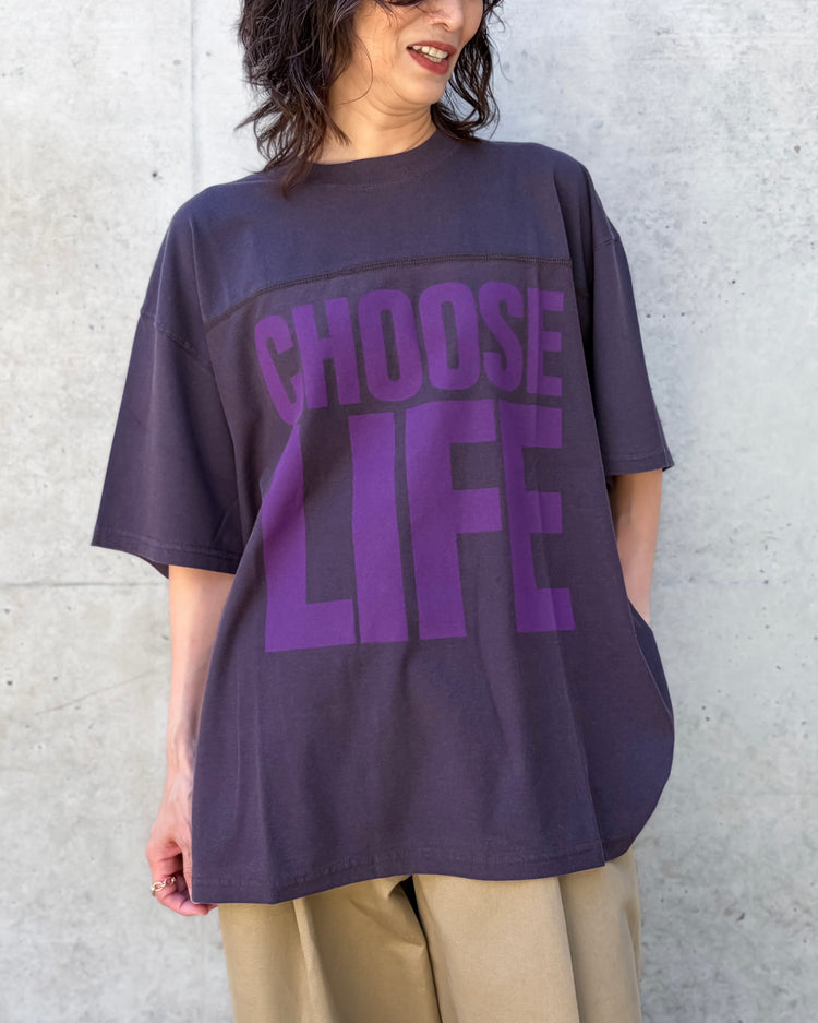 KATHARINE HAMNETT / ORGANIC SLOGAN BIG TEE / BROWN / KHT-12