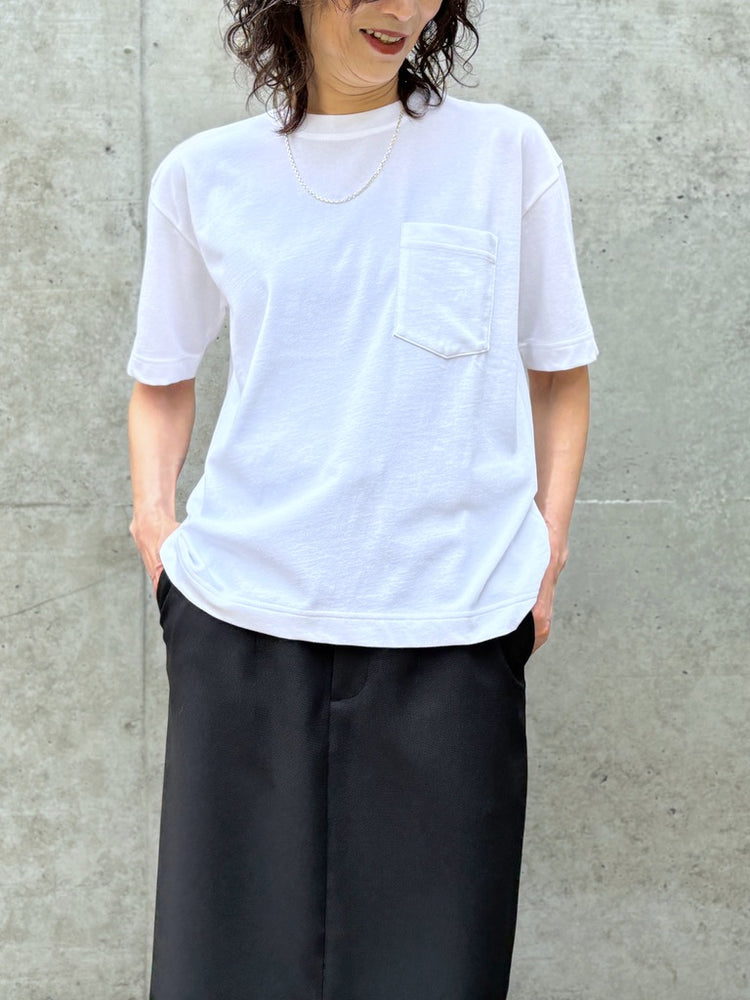 SLOANE / コットンツイル編み ポケットTシャツ / WHITE / SL10S-T1144