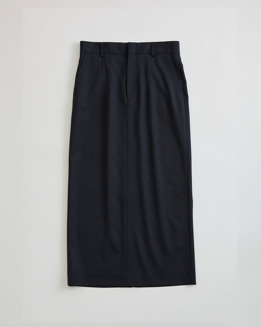 THE SHINZONE / WASHABLE WOOL CHRYSLER SKIRT / NAVY / 26AMSSK04