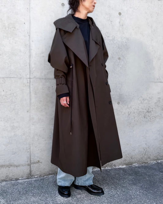 VACHEMENT / Taffeta Trench Coat / Brown / VN-27-400