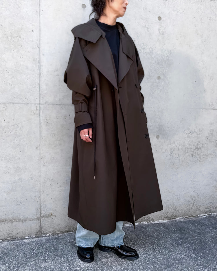 VACHEMENT / Taffeta Trench Coat / Brown / VN-27-400