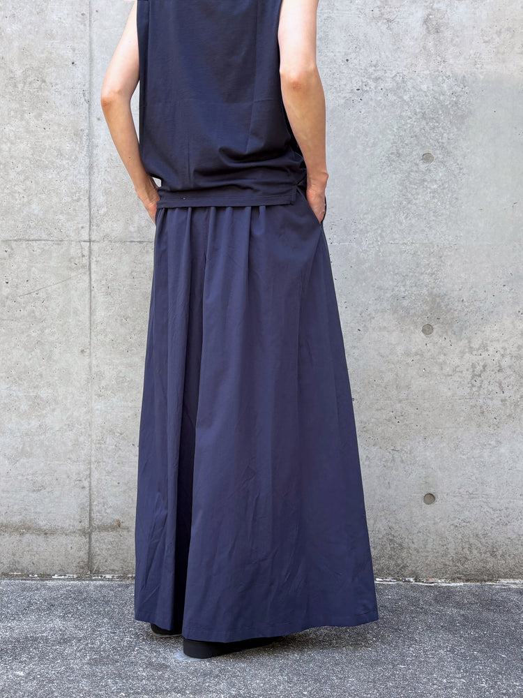 GALERIE VIE / コットン イージーワイドパンツ / NAVY / 23046104211