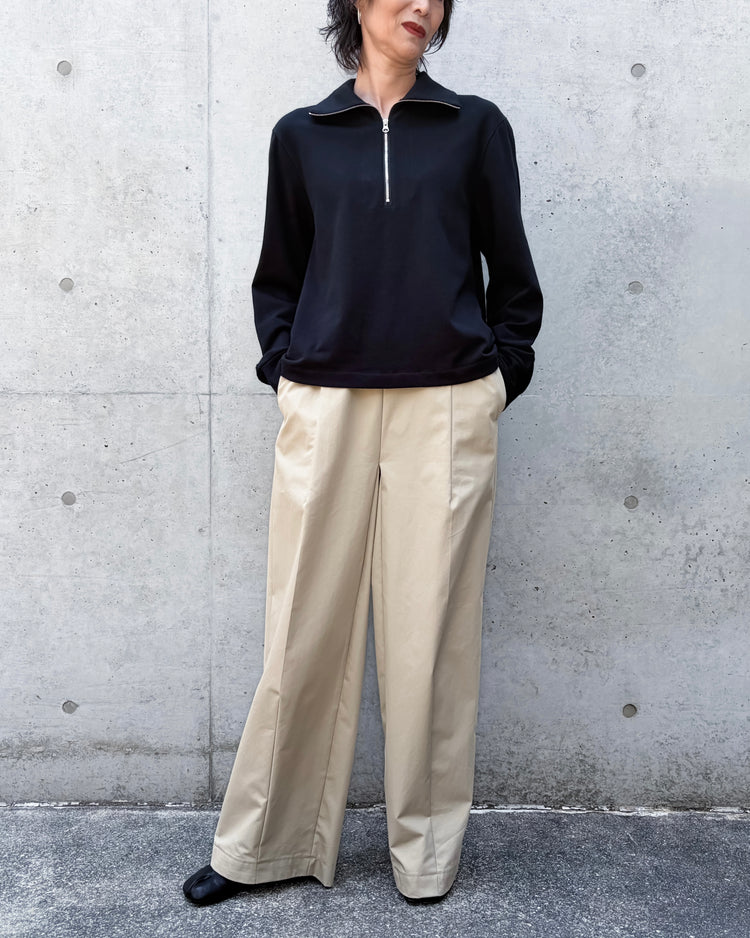 mtmodelist / ハーフZIP TOPS ハーフZIP / BLACK / MH-T04-102