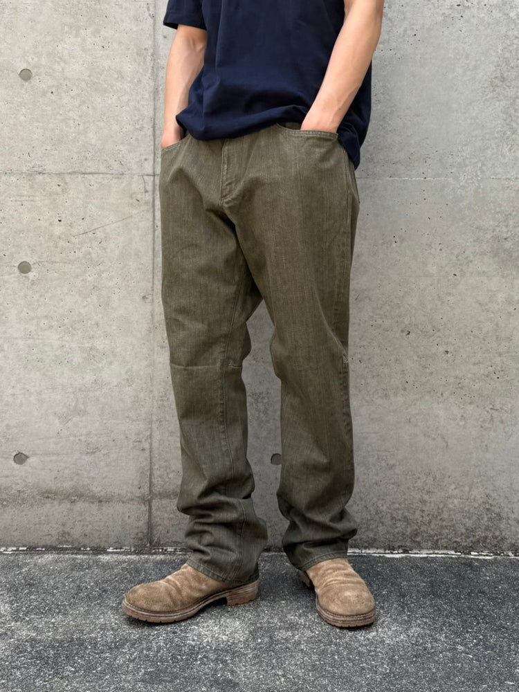 nonnative / TRUCKER 5P JEANS COTTON 13.5oz DENIM OW / OLIVE / NN-P4902