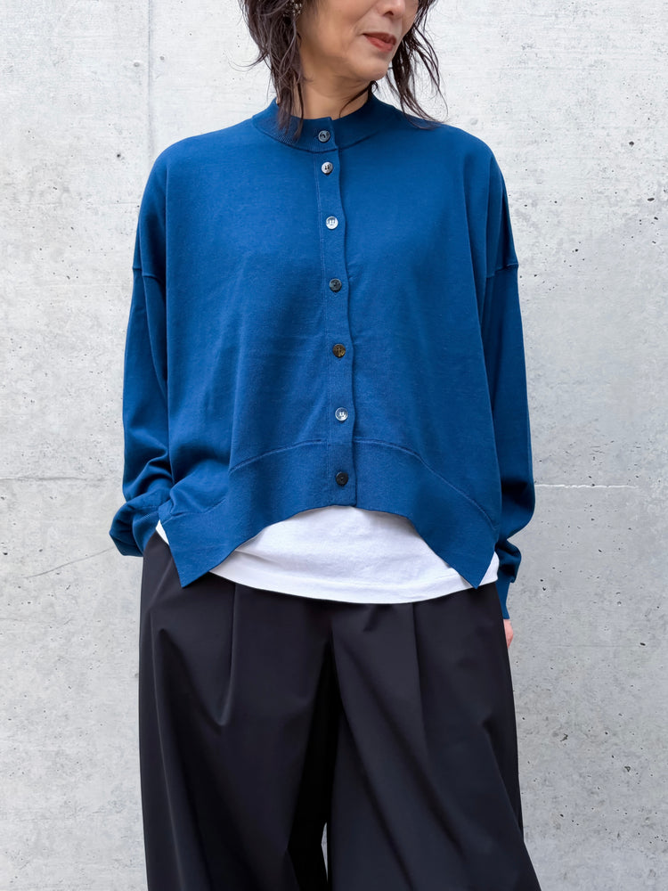 ENFÖLD / HIGH-NECK CARDIGAN / D.BLU / 300JS270-0301
