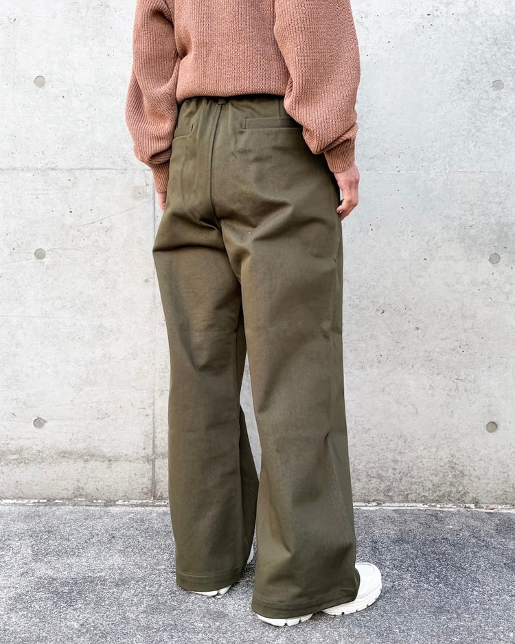 THE SHINZONE / COTTON TWILL WIDE PANTS / KHAKI / 26SMSPA07
