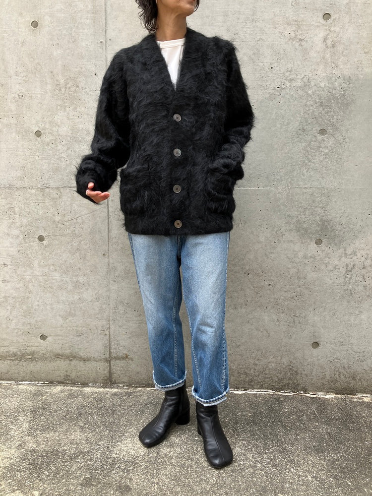 BLAMINK / 7G カシミアファーVネックニットカーディガン / BLACK / 7915-2-000000