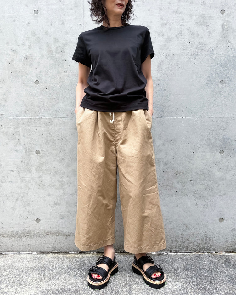 tao / 綿天竺半袖Tシャツ / BLACK / TZ-T001