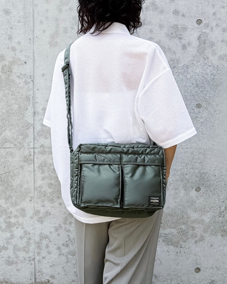 PORTER / TANKER SLING BAG W zip(L) / 622-08633 / SAGE GREEN