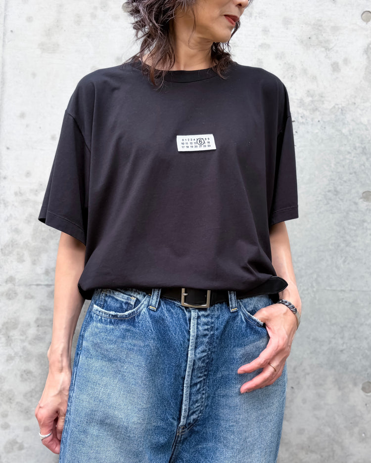 MM⑥ Maison Margiela / ラベル コットン ジャージーTシャツ / BLACK / S52GC0367M20258