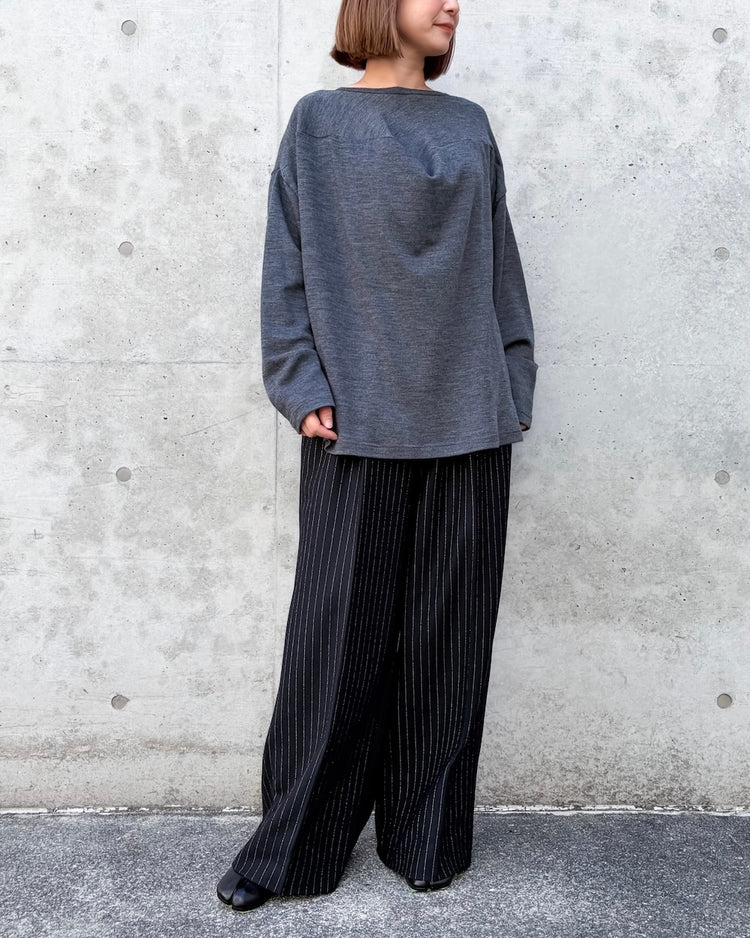 JUNYA WATANABE / ウールスムース変形プルオーバー / TOP GRAY / JR-T013
