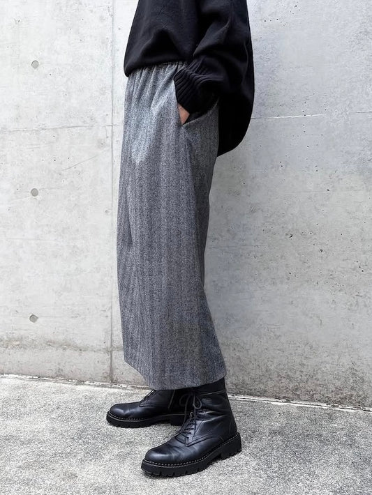 GALERIE VIE / ライトフラノストレッチ イージースカート / GRAY / 23055405201