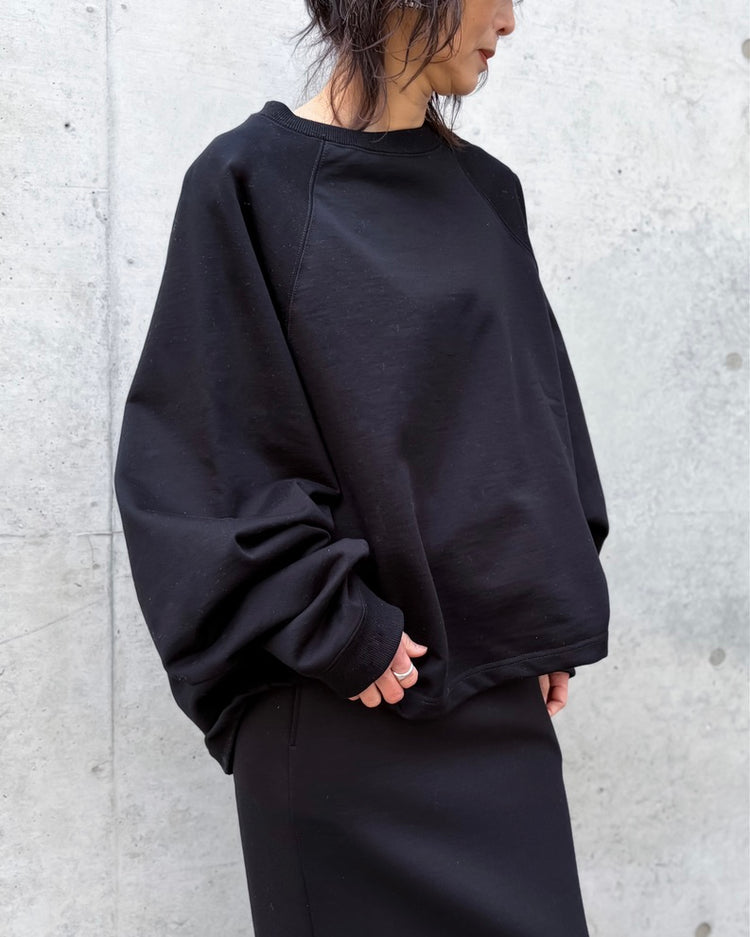 COGTHEBIGSMOKE / KAYA TUCKED HEM TOP / BLACK
