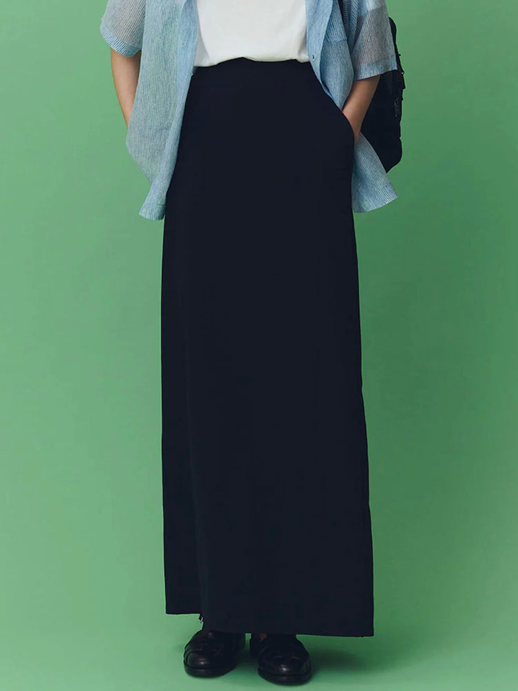 THE SHINZONE / 4WAY STRETCH LONG SKIRT / BLACK / 26MMSSK05