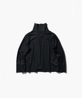 ATON / MERINO COLLEGE JERSEY | STAND COLLAR PULLOVER / CHARCOAL GRAY / BLAGLW0307