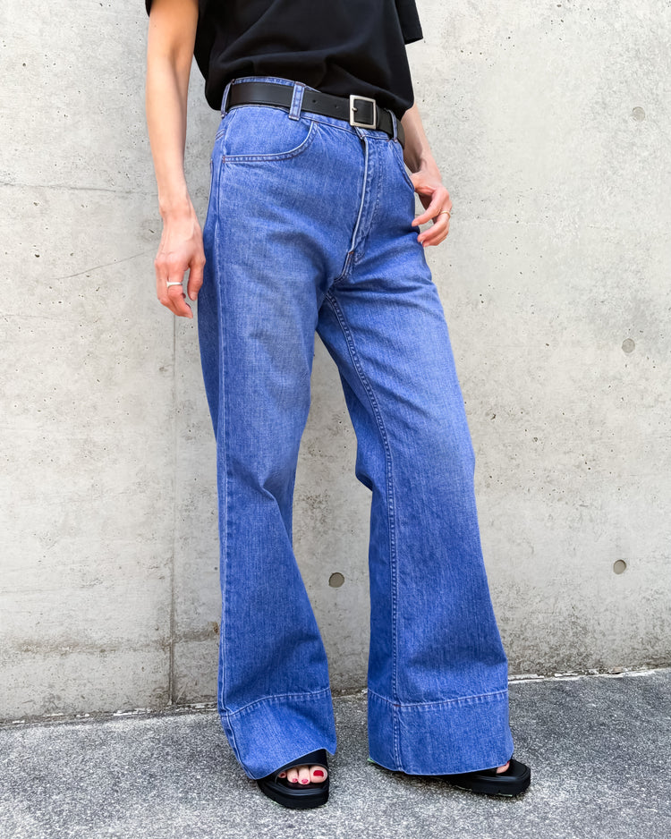 MADISONBLUE / BAGGY FLARE PANTS DENIM / BLUE / MB261-3012