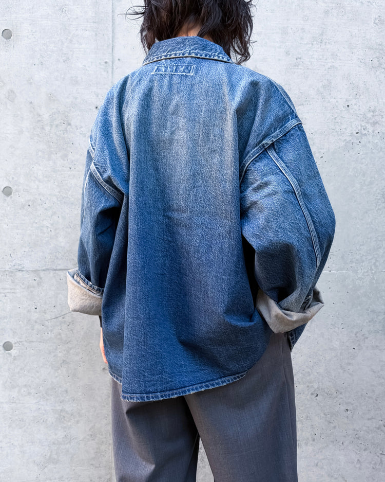 INSCRIRE / Used Denim Zip Up Blouson / D.Blue Used / I26SSBZ52