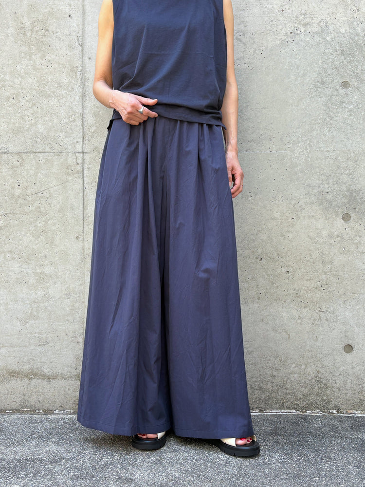 GALERIE VIE / コットン イージーワイドパンツ / NAVY / 23046104211