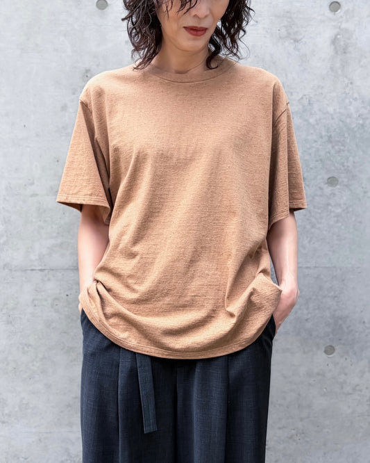 INSCRIRE / Raffi Gauze T-shirt / PINK BROWN / I26SSCUT12