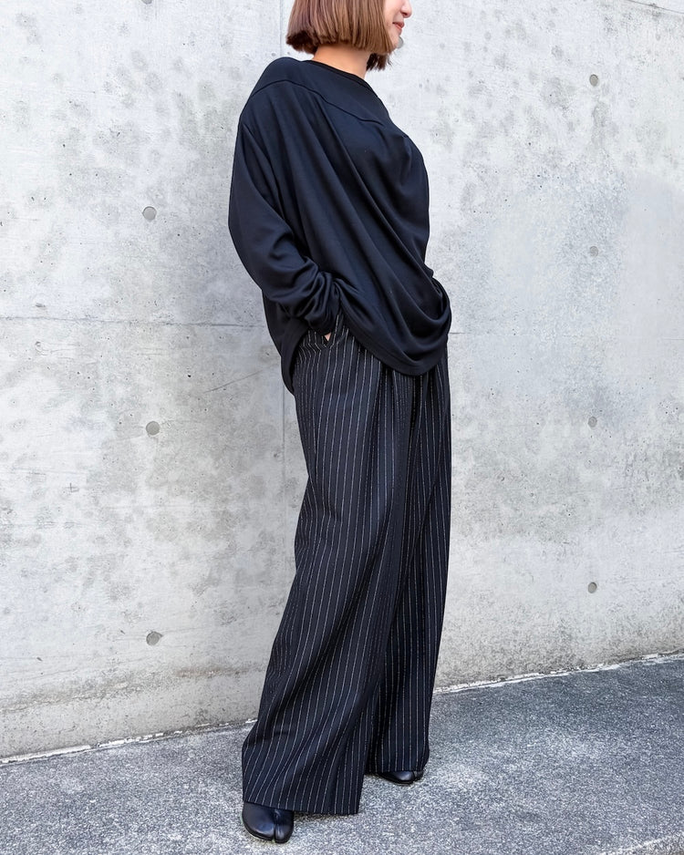 JUNYA WATANABE / ウールスムース変形プルオーバー / BLACK / JR-T013