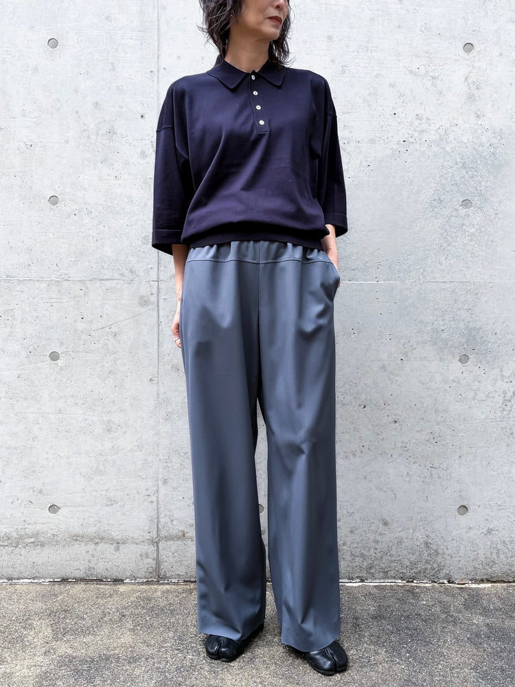 BLAMINK / 18Gハーフスリーブニット / NAVY / 79181000001