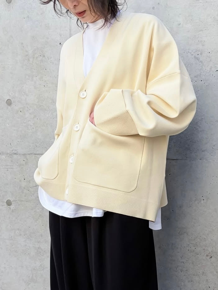 ENFÖLD / BOX WIDE-CARDIGAN / Ecru / 300JS170-0951