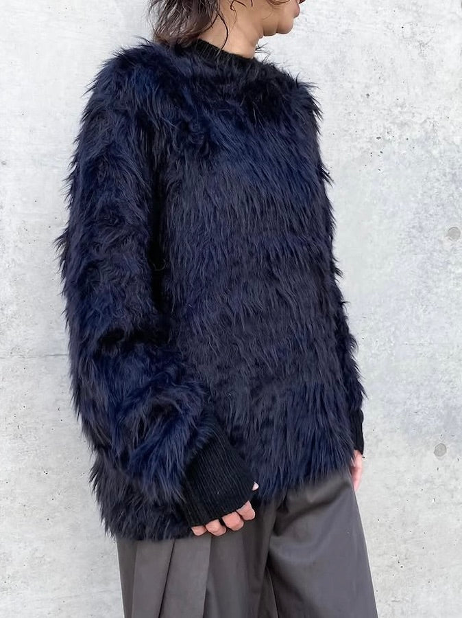 ASTRAET / シャギー クルーネックニット / BLACK / 5413-199-4800