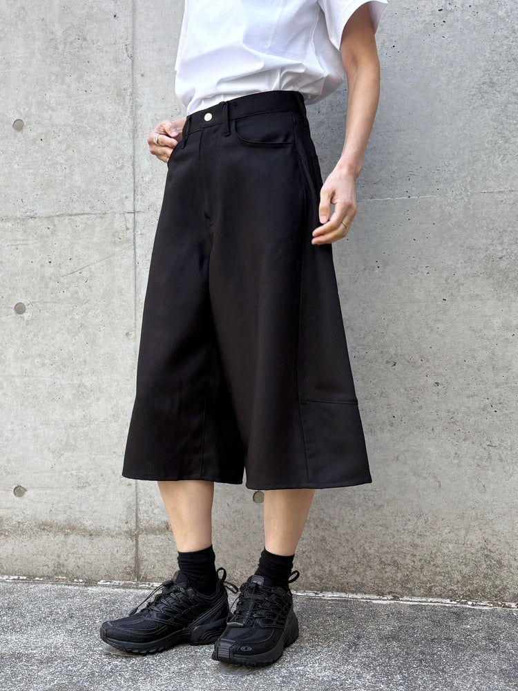 HYKE / OXFORD SHORTS / BLACK / 13388
