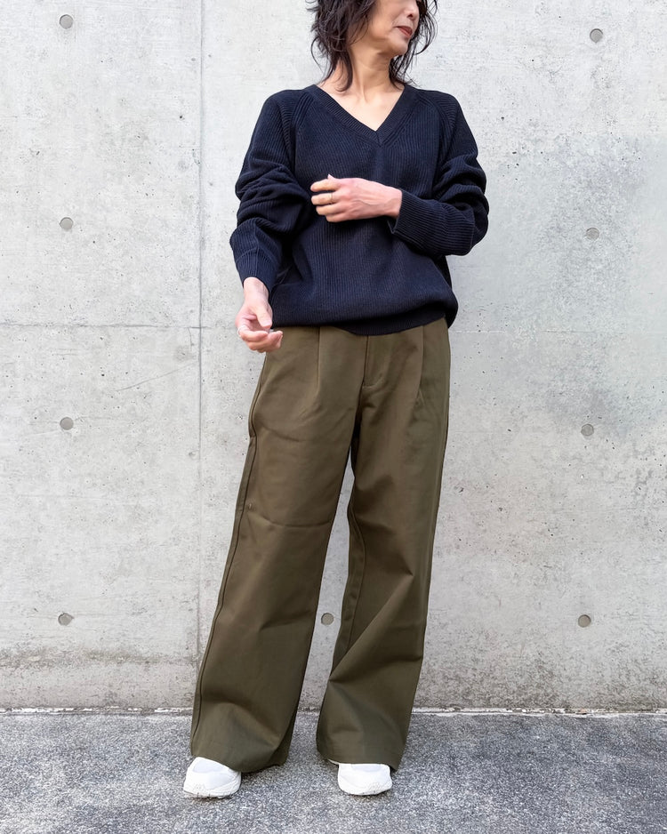 THE SHINZONE / C/L V-NECK KNIT PULLOVER / NAVY / 26SMSNI05