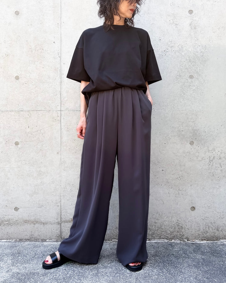 någonstans / loose basic t-shirt / black / 470JS880-1581
