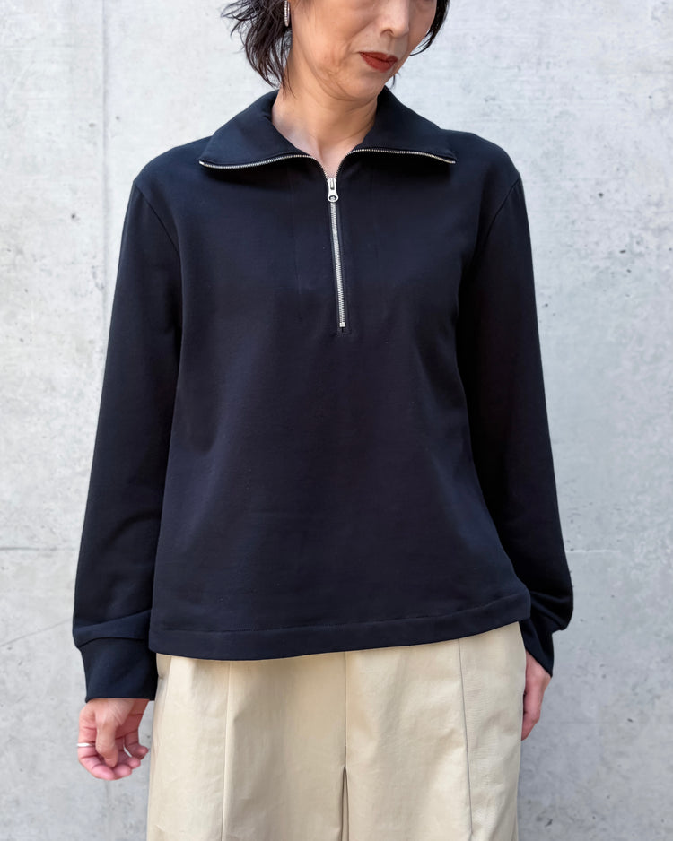 mtmodelist / ハーフZIP TOPS ハーフZIP / BLACK / MH-T04-102