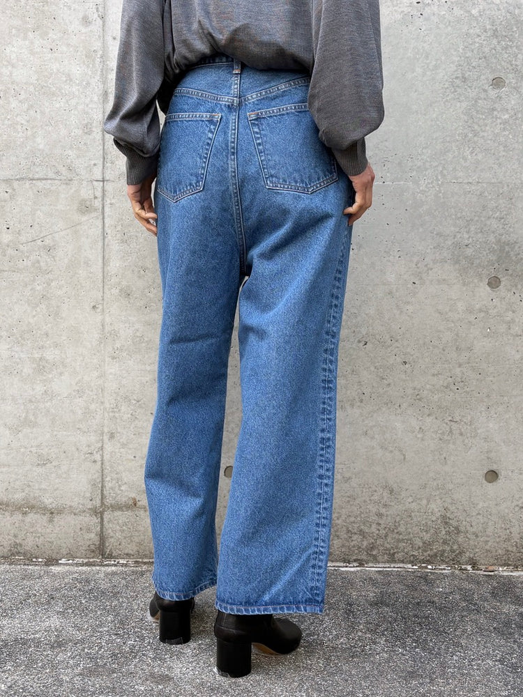 CINOH / 2-TUCK DENIM TROUSERS / M.BLUE / E60-008