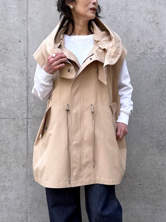 VACHEMENT / Taffeta Mods Vest / Beige / VM-23-300
