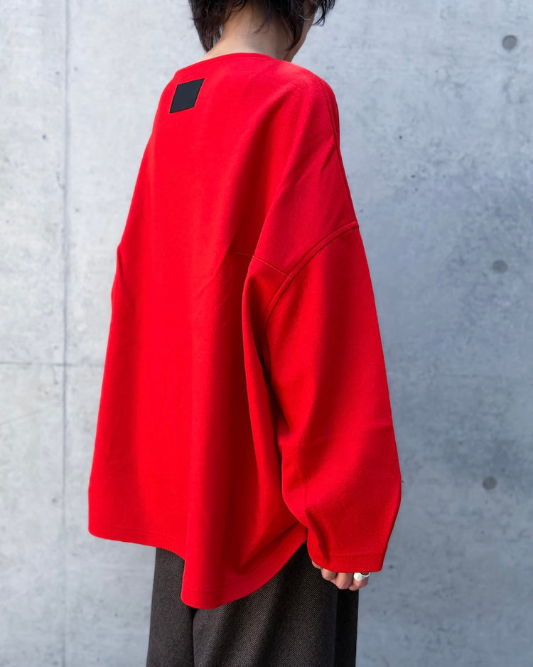 COGTHEBIGSMOKE / OPHELIA BOAT NECK TOP / SCARLET