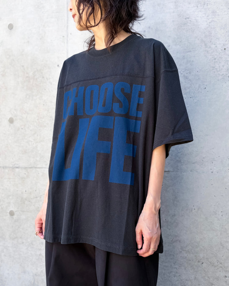 KATHARINE HAMNETT / ORGANIC SLOGAN BIG TEE / BLACK / KHT-12