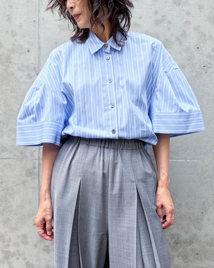 ENFÖLD / SOLID SHIRT / L.BLUE / 300JA430-0521