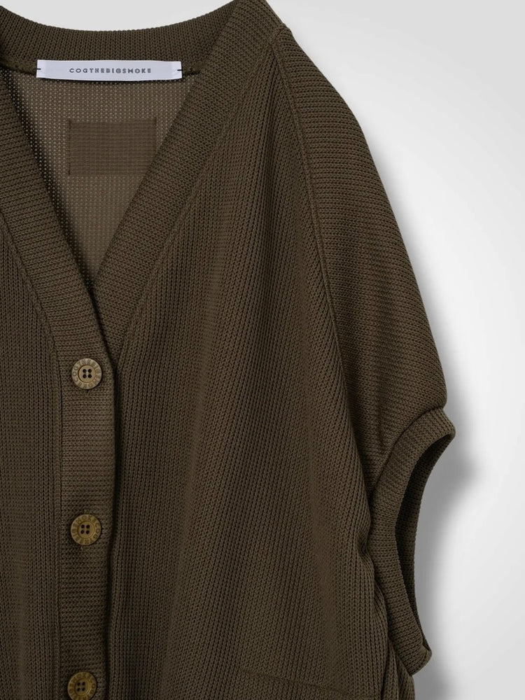 COGTHEBIGSMOKE / NEELA PUFF SLEEVE CARDIGAN / BRONZE