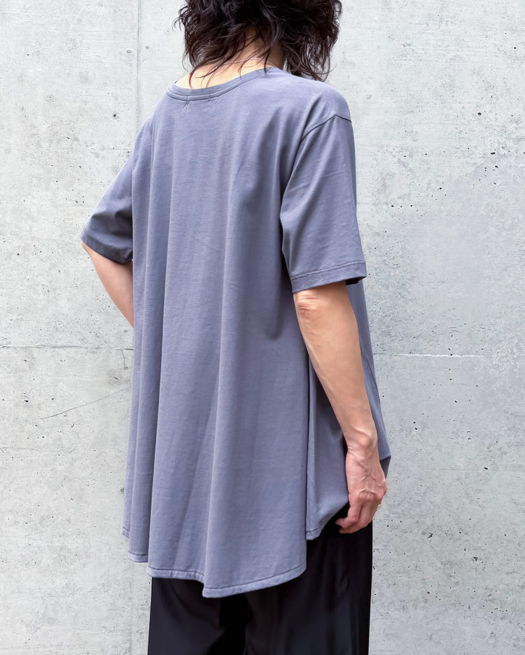 ADAWAS / DRY COTTON JERSEY FLARED TEE / GRAY / ADWS-507-39