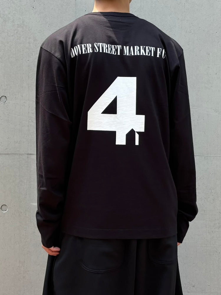 DSM kei ninomiya / FOOTBALL BACK PRINT LS TEE / BLACK / DSM02T028