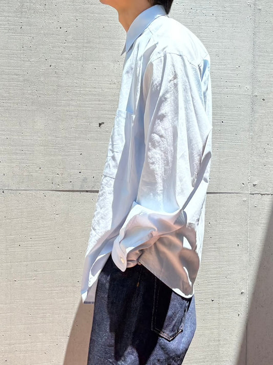 AURALEE / WASHED FINX TWILL BIG SHIRT / LIGHT BLUE / A26AS02TN